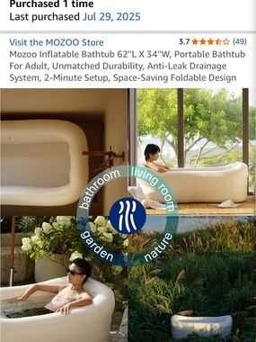 Amazon Inflatable Bathtub - White